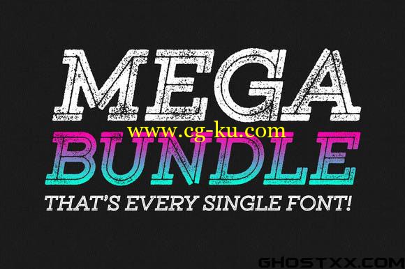 CreativeMarket Entire Shop Bundle 148 Fonts的图片1