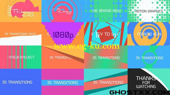 Videohive - 35 cool motion graphics transitions的图片1