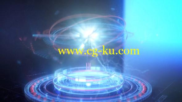 AE模板：未来高科技触控UI界面LOGO标志展示 Futuristic Energy Circles Logo的图片1