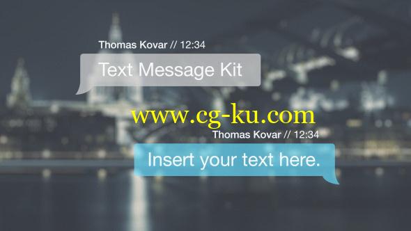 AE模板：手机短信文字聊天弹窗效果包 Text Message Kit的图片1