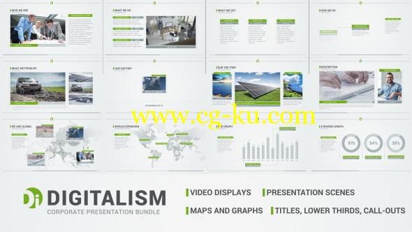 AE模板：现代简洁公司企业介绍栏目宣传推广数据统计业务展示的图片1