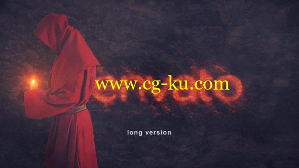 AE模板：恐怖阴森中世纪僧侣走过粒子 LOGO 标志展示片头的图片1