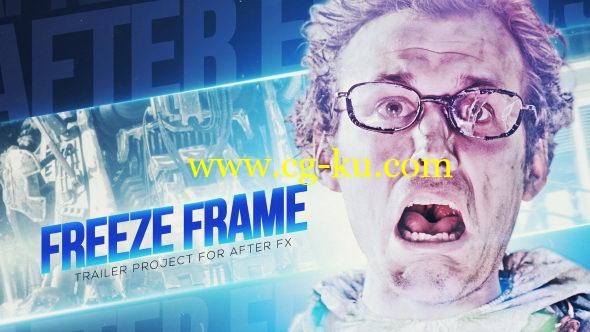 AE模板：电影动作片定格动画展示预告片 Freeze Frame Trailer的图片1