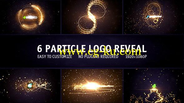 AE模板：漂亮线条粒子LOGO标志展示 Particle Logo Reveal Pack 6in1的图片1