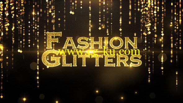 AE模板：时尚华丽金色粒子闪耀效果栏目包装 Fashion Glitters的图片1