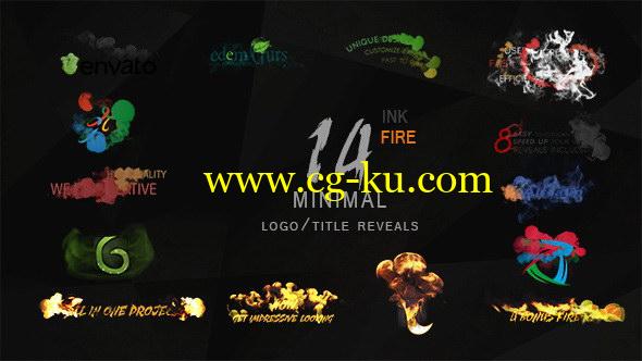 AE模板：14种火焰水墨烟雾LOGO标题片头动画的图片1
