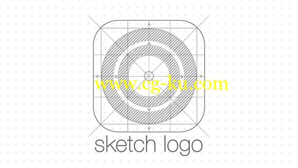 AE模板：线条草绘效果 LOGO 标志片头 Sketch Logo Reveal的图片1