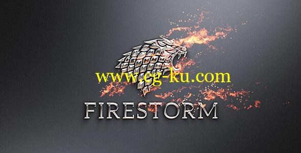 AE模板：火焰燃烧LOGO标志片头 Flame & Metal / Fire Logo Reveal的图片1