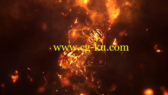AE模板：能量火焰燃烧 LOGO 标志片头的图片1