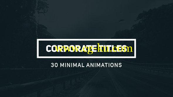 AE模板：30种商务企业风格字幕标题动画 Corporate Titles的图片1