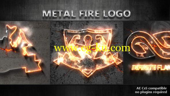 AE模板：火焰燃烧LOGO标志片头 Metal Fire Logo的图片1