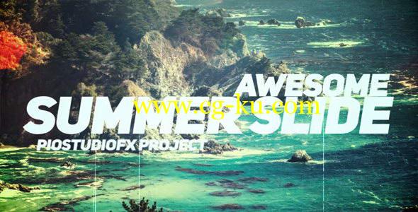 AE模板：动感夏日风景人物画面切换展示 Awesome Summer Slide的图片1