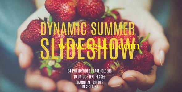 AE模板：动感夏日图文切换展示 Dynamic Summer Slideshow的图片1