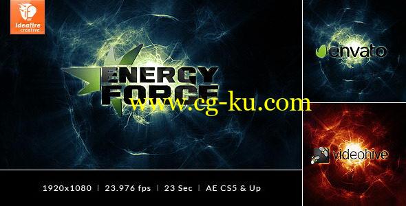 AE模板：抽象能量穿梭光效LOGO标志展示 Energy Force – Logo Intro的图片1
