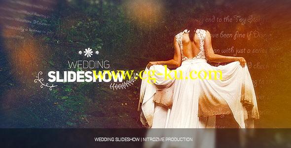 AE模板：唯美浪漫婚礼电子相册图片幻灯片效果展示 Wedding Slideshow的图片1