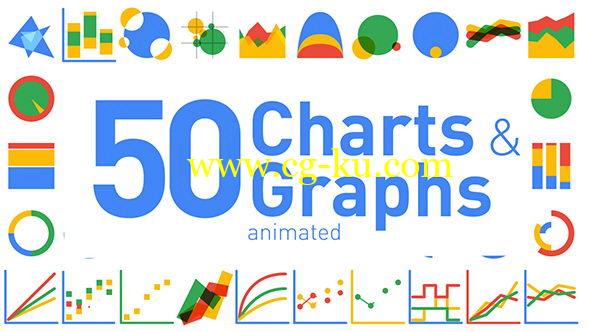 AE模板：50个MG元素图表生长动画  50 Animated Charts & Graphs的图片1