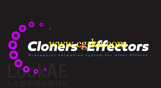AE脚本：图层复制克隆动画特效 AEscripts Cloners+Effectors 1.04 + 使用教程的图片1