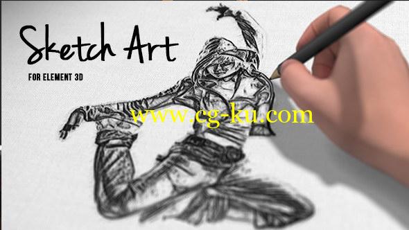 AE模板：铅笔手绘草图素描艺术效果 Pencil Sketch Art的图片1