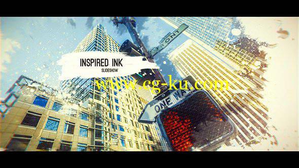 AE模板：创意中国风水墨晕开遮罩图像文字展示 Inspired Ink Slideshow的图片1