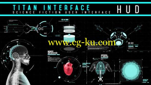 AE模板：高科技UI信息界面HUD动画元素包 HUD – Titan Interface的图片1