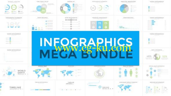 AE模板：450种公司企业商务信息图标数据动画元素包 Infographics Mega Bundle的图片1