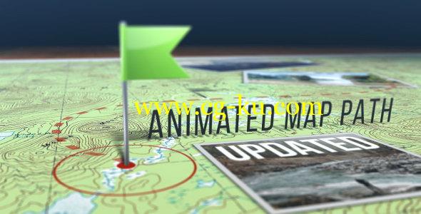 AE模板：地图地点连线标识图文展示动画 Animated Map Path的图片1