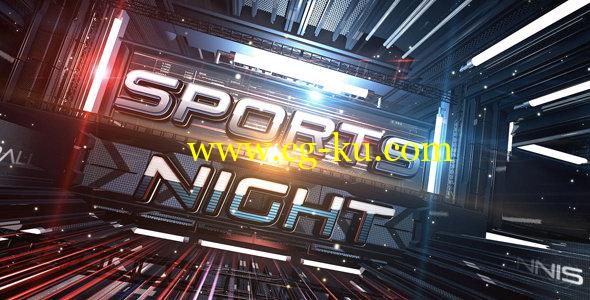 AE模板：晚间体育新闻广播电视节目栏目包装 Sports Night Broadcast Pack的图片1