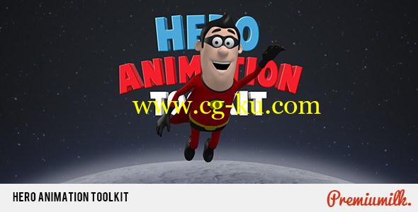 AE模板：三维卡通超人英雄动画包 Hero Animation Toolkit的图片1