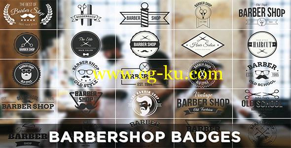 AE模板：25种徽章标签文字动画 Barbershop Badges的图片1