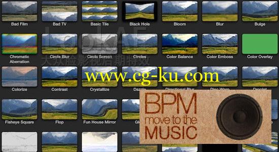 FCPX插件：音乐自动节拍视觉特效 FCPeffects – BPM v1.2的图片1