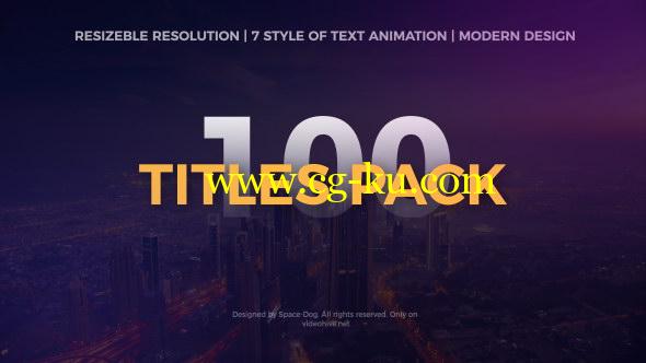 AE模板：100种文字标题动画 The Titles Pack的图片1