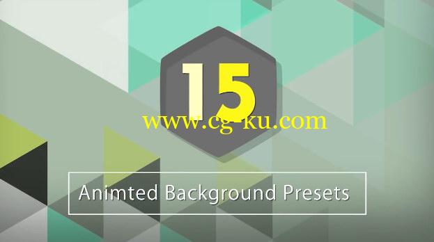 AE预设：15种动态背景动画 15 Animated Backgrounds的图片1