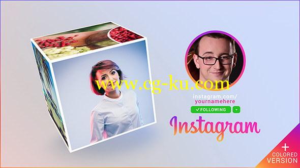 AE模板：三维立方体表面图片展示 Instagram Promo Cube Gallery的图片1