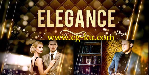 AE模板：优雅金色光效粒子活动颁奖典礼栏目包装 Elegance的图片1