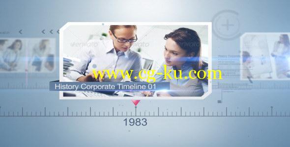 AE模板：公司企业发展历程图文时间轴展示包装 History Corporate Timeline的图片1