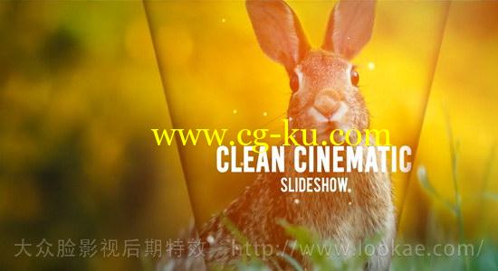 AE模板：图像折射简洁片头 Clean Cinematic Slideshow的图片1