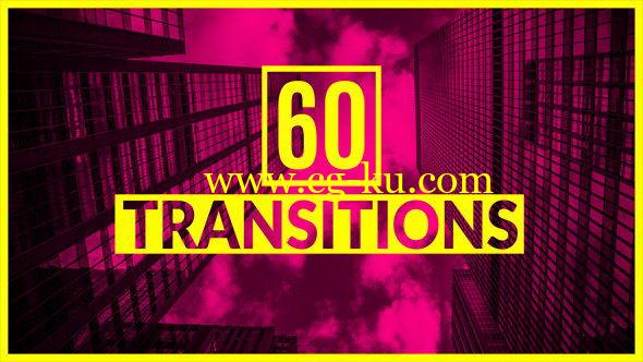 AE模板：60种转场效果 60 Transitions的图片1