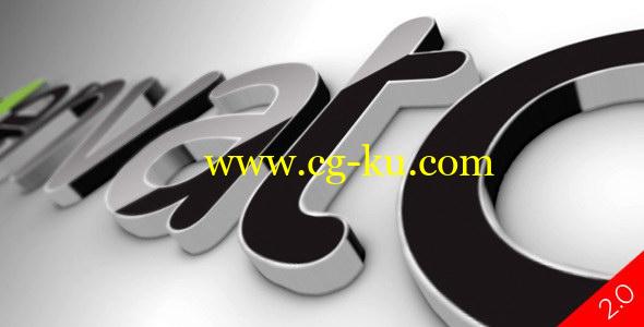 AE模板：三维立体黑色光泽LOGO标志片头 Black Classic 3D Logo的图片1