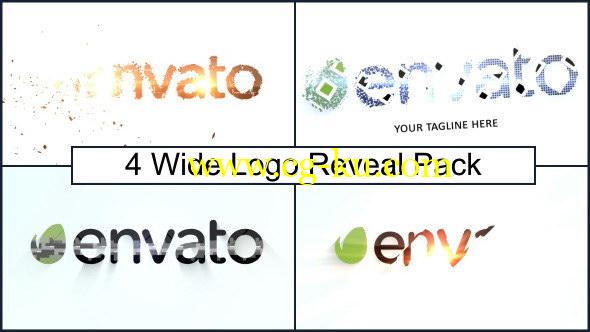 AE模板：简洁LOGO标志片头 Wide Logo Reveal Pack的图片1