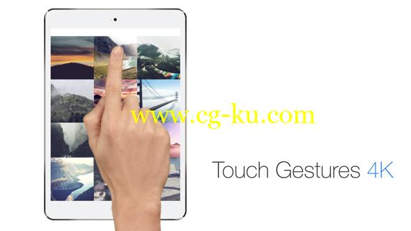 AE模版：手指触控点击手势动画包 Touch Gestures 4K v2.1的图片1
