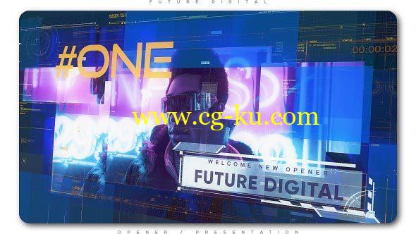 AE模板：未来数字科技风格图文片头展示 Future Digital Opener Presentation的图片1