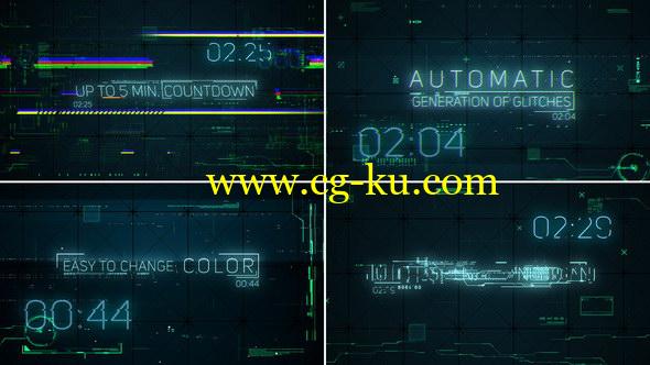 AE模板：科技感信号故障倒计时标题展示 Hi-Tech Glitches (Countdown and Titles)的图片1