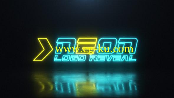 AE模板：霓虹灯LOGO标志片头 Neon Logo的图片1