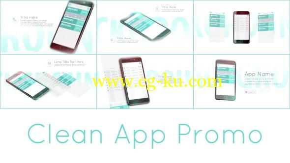 AE模板：简洁手机APP应用展示宣传片 Clean App Promo的图片1
