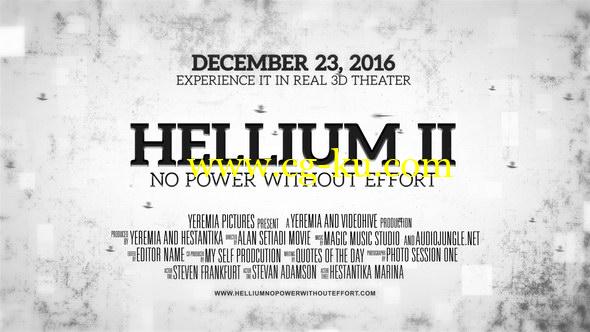 AE模板：电影大片影视预告片头 Helium – Cinematic Trailer的图片1
