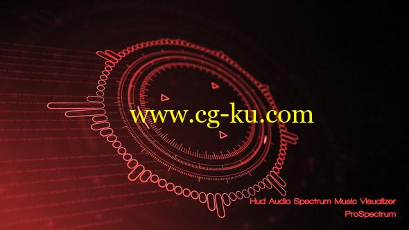 AE模板：科技感音频可视化节奏动画 Hud Audio Spectrum Music Visualizer的图片1