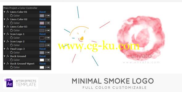 AE模板：迷你烟雾LOGO标志动画片头 Minimal Smoke Logo的图片1