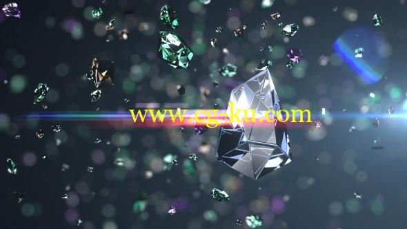 AE模板：三维钻石LOGO标志片头 Diamonds Explosion Logo Reveal的图片1