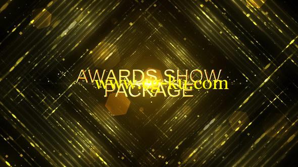 AE模板：高端华丽金色粒子年会活动颁奖典礼栏目包装片头 Awards Show Pack的图片1