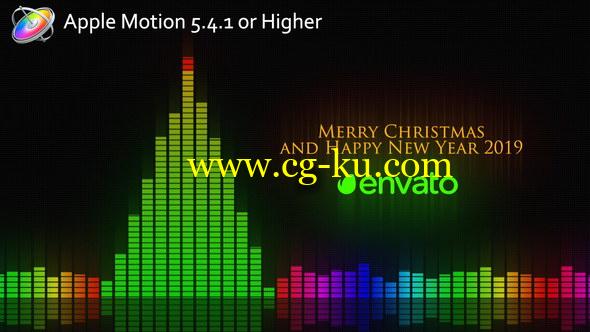 Apple Motion模板-音频均衡器动画片头 Audio Meter Christmas Wishes的图片1